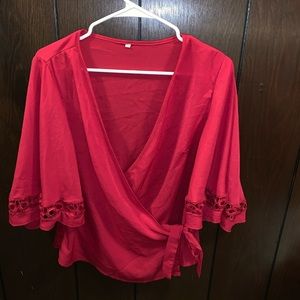 Red blouse